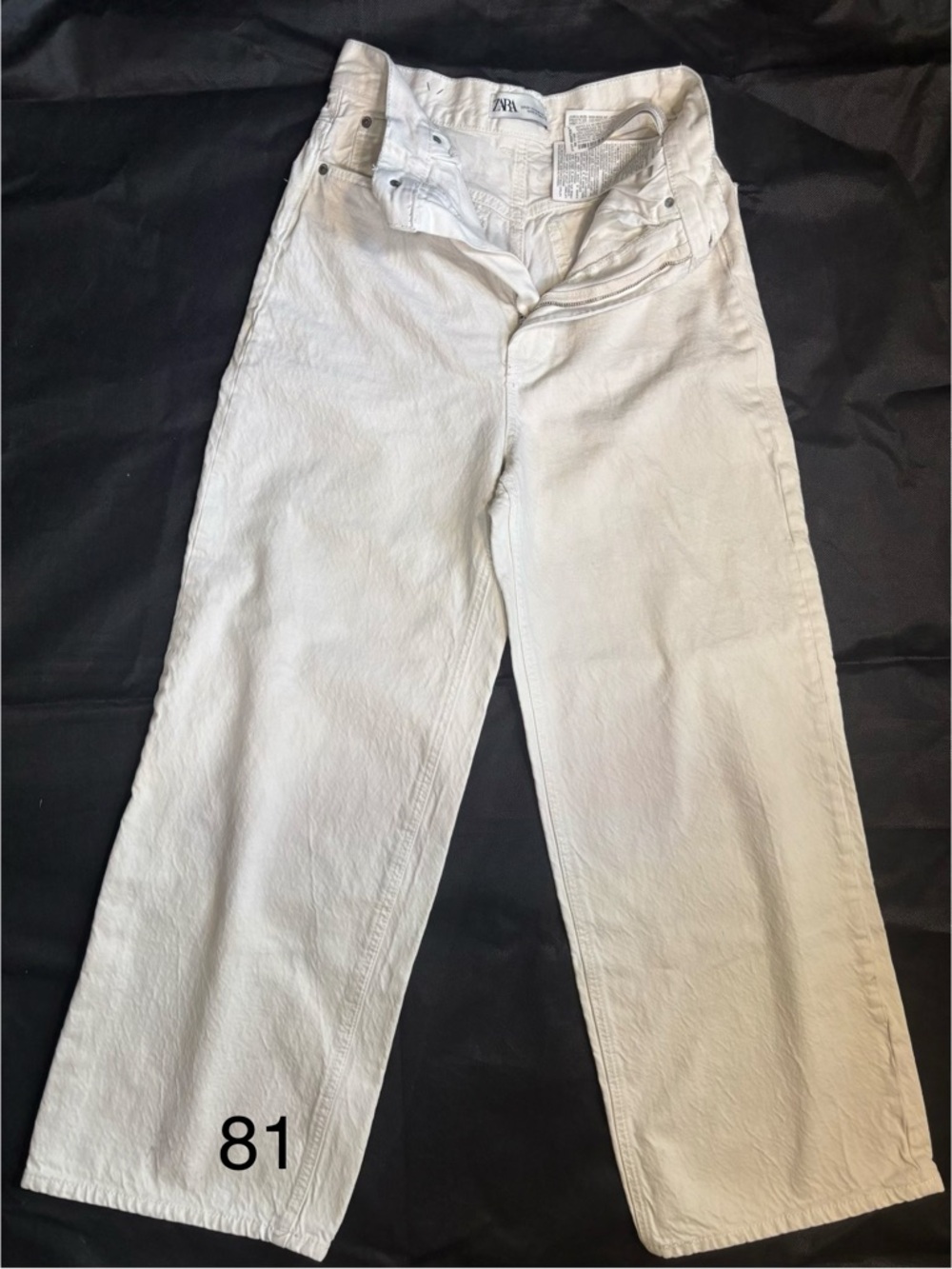 Zara Women’s White Jeans Wide-Leg JeansPart of Zara Women’s Collection Size 0